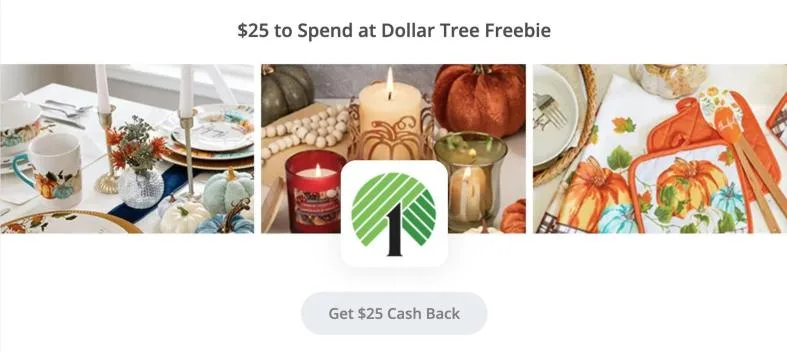 Free $25 to Spend at Dollar Tree for New TopCashback Members!